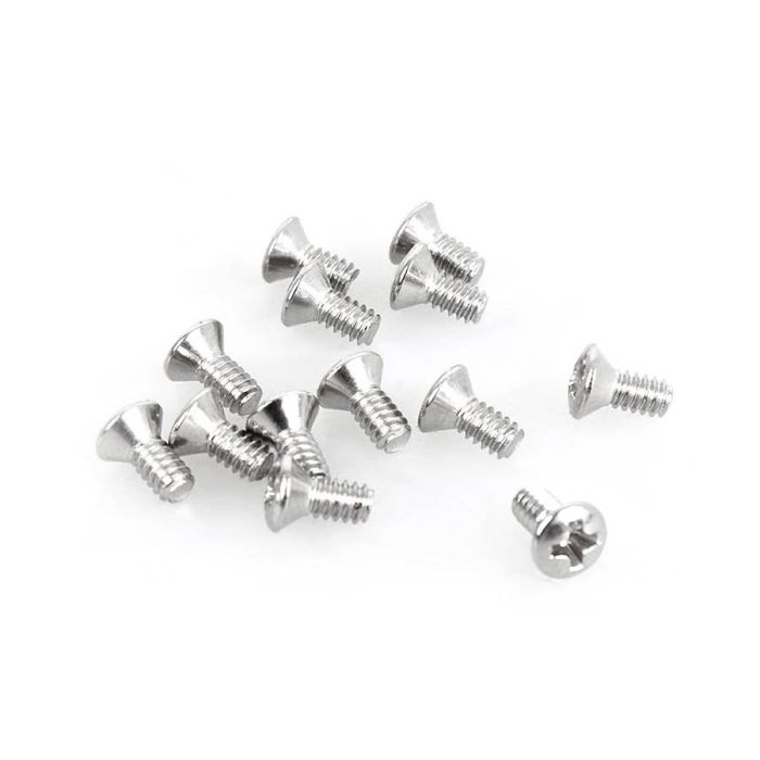 Fender Genuine Replacement Part slide switch mounting screws - Jaguar/Jazzmaster, (4-40 X 1/4" Philips), nickel, 12pcs