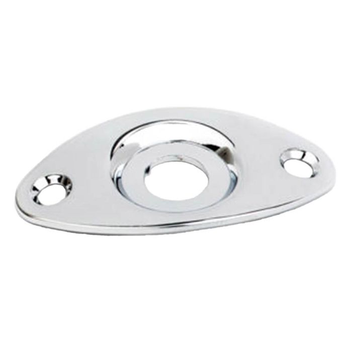 Fender Genuine Replacement Part recessed football shaped jack plate, chrome