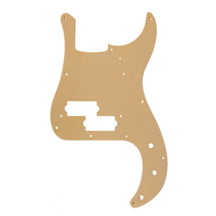 Fender Genuine Replacement Part pickguard 1958 Precision Bass, 10 screw holes, 1-ply, gold anodized