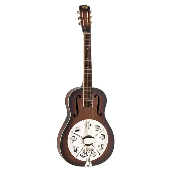 Royall Single Cone 12 fret resonator HOBO, wooden body sunburst finish, with softcase