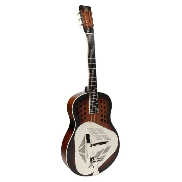 Royall Tri Cone 12 fret resonator DELTA, wooden body dark sunburst finish, with softcase