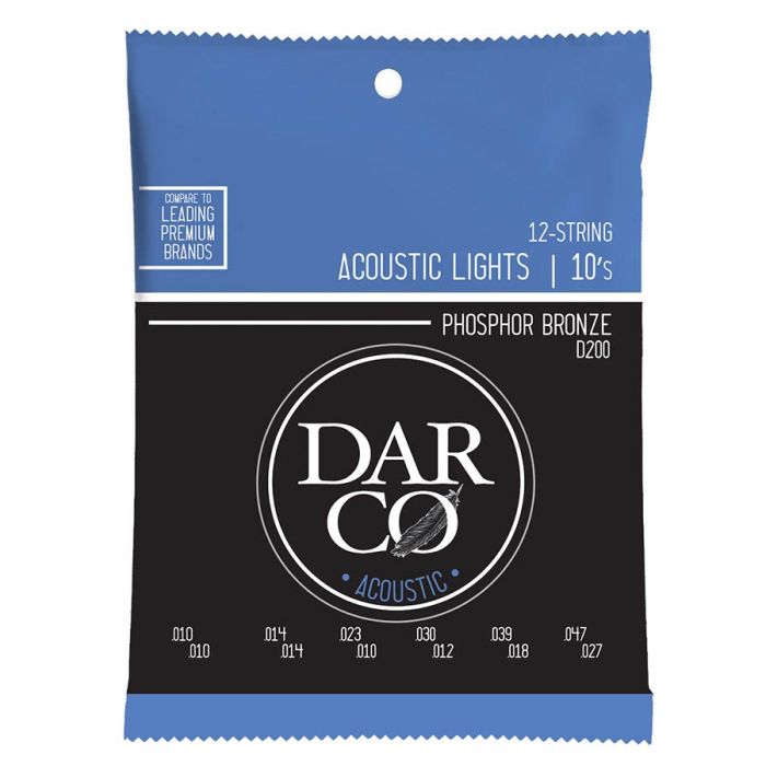 Darco string set acoustic 12-string phosphor bronze, light 010