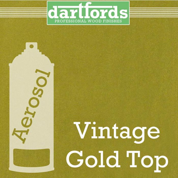 dartfords Metallic Nitrocellulose Paint Vintage Gold Top - 400ml aerosol