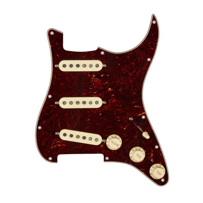 Fender Pre-Wired Strat Pickguard Custom Shop Fat 50's SSS, 11 screw holes, tortoise shell