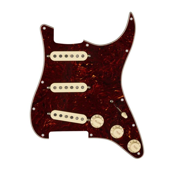 Fender Pre-Wired Strat Pickguard Tex-Mex SSS, 11 screw holes, tortoise shell