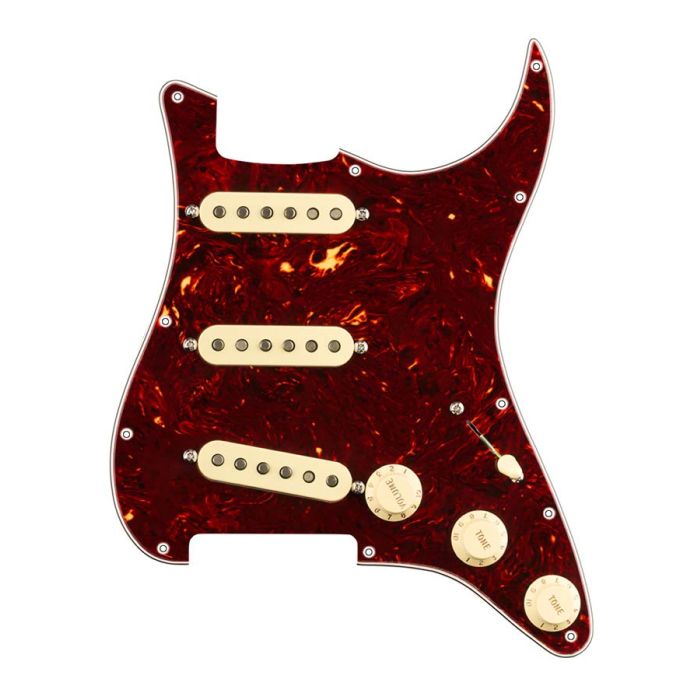 Fender Pre-Wired Strat Pickguard Original '57/'62 SSS, 11 screw holes, tortoise shell