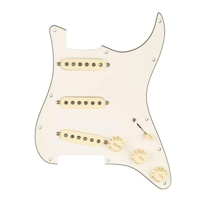 Fender Pre-Wired Strat Pickguard Original '57/'62 SSS, 11 screw holes, parchment