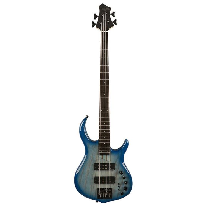 Sire Basses M5 Series Marcus Miller basgitaar, 4-snarig, swamp ash, transparant blauw