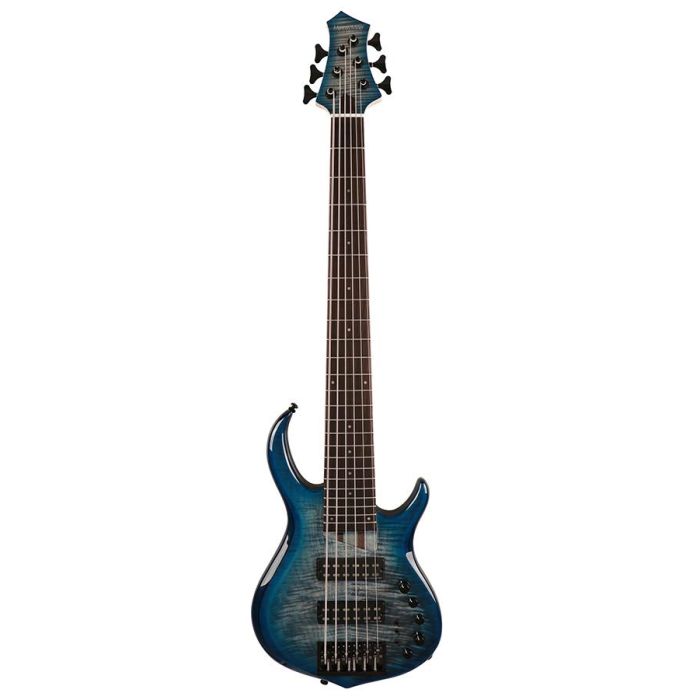 Sire Basses M7 2nd Gen Series Marcus Miller basgitaar, 6-snarig, swamp ash  massief esdoorn, transparant blauw