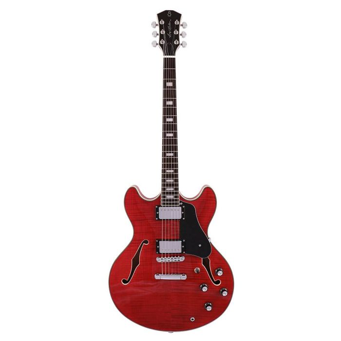 Sire Guitars H Series Larry Carlton electrische archtop gitaar, esdoorn, see through red