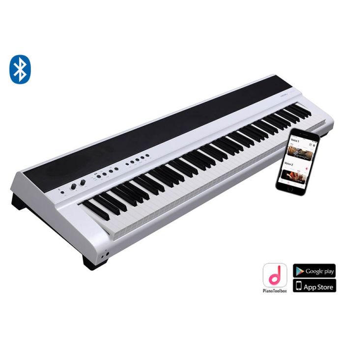 Medeli Performer Series digitale piano, 88 gewogen hamer actie toetsen (K6), 2 x 20 watt, met Bluetooth - WIT