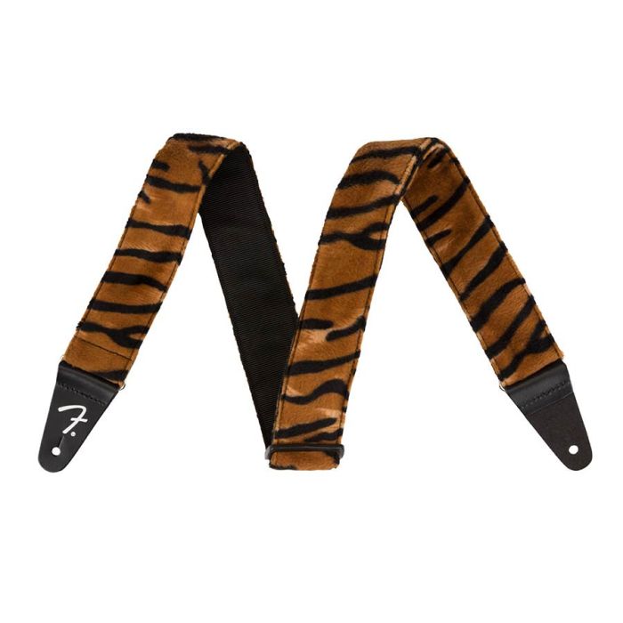 Fender Wild Animal Print 2" guitar strap, synthetic fur, tiger print