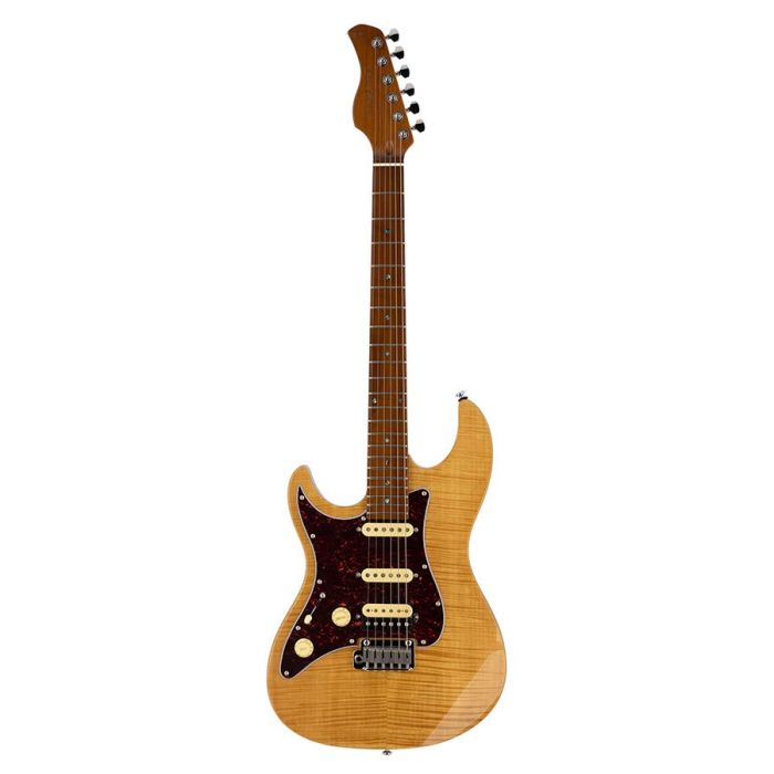 Sire Guitars S Series Larry Carlton electric guitar S-style lefty with flamed maple top natural