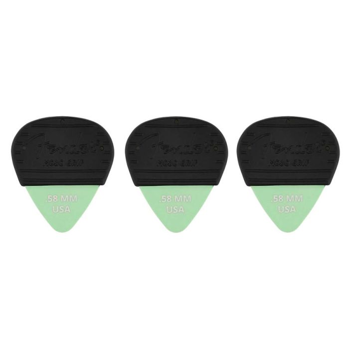 Fender Mojo Grip picks, dura-tone delrin 0.58, 3-pack