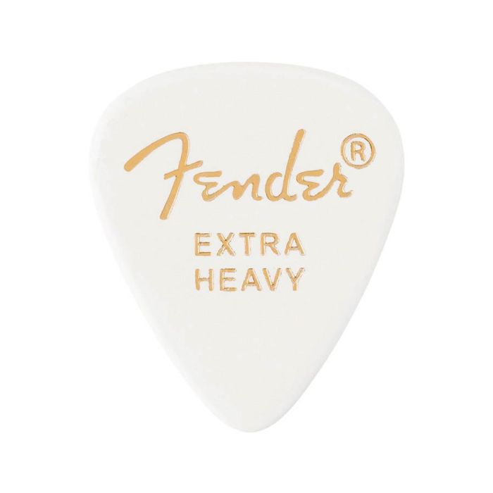 Fender 351 shape premium picks, extra heavy, white, 12-pack