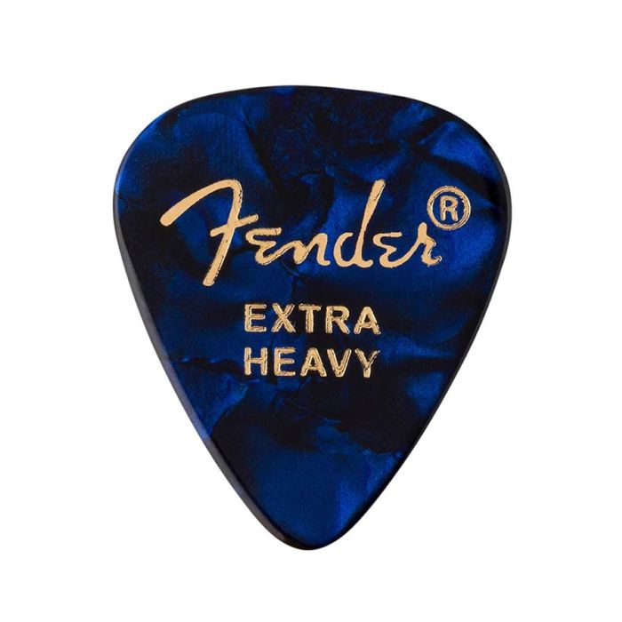 Fender 351 shape premium picks, extra heavy, blue moto, 12-pack