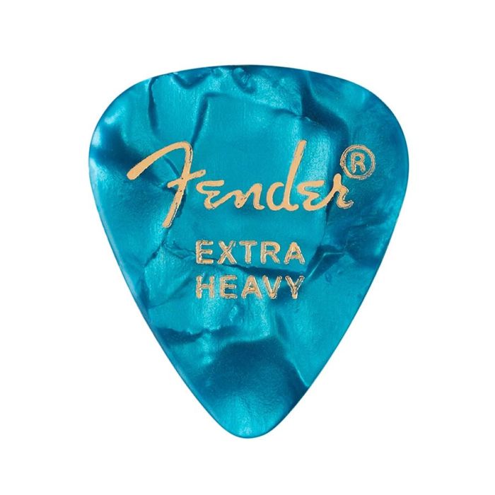 Fender 351 shape premium picks, extra heavy, ocean turquoise, 12-pack