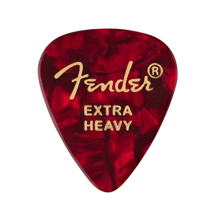 Fender 351 shape premium picks, extra heavy, red moto, 12-pack