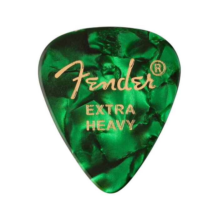 Fender 351 shape premium picks, green moto, 12-pack