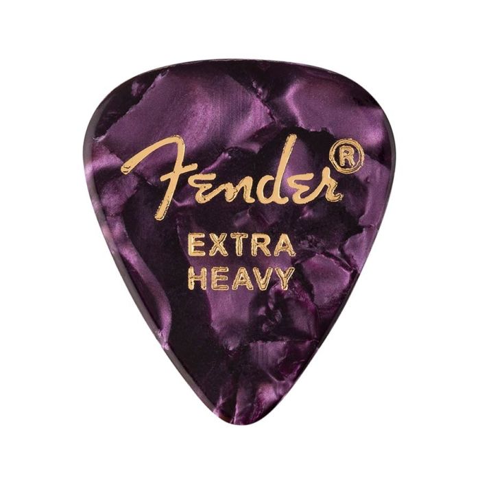 Fender 351 shape premium picks, extra heavy, purple moto, 12-pack