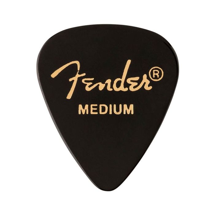 Fender 351 shape premium picks, medium, black, 12-pack