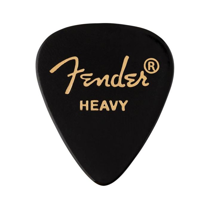 Fender 351 shape premium picks, heavy, black, 12-pack