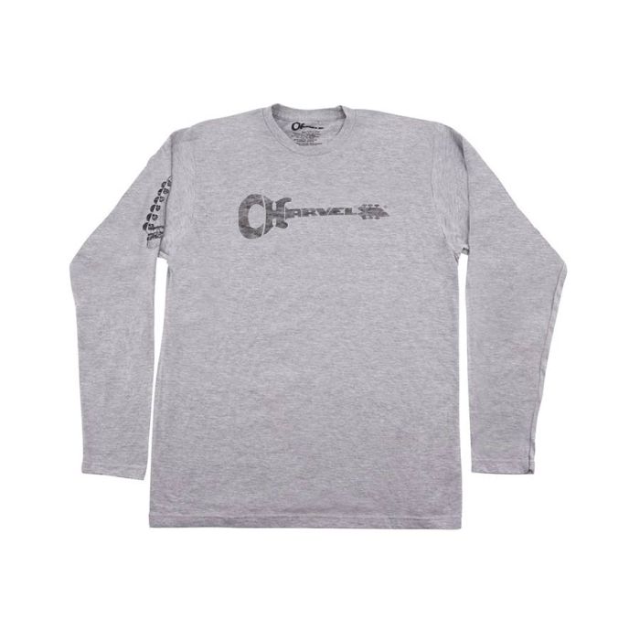 Charvel Clothing T-Shirts LS headstock longsleeve, grey, S