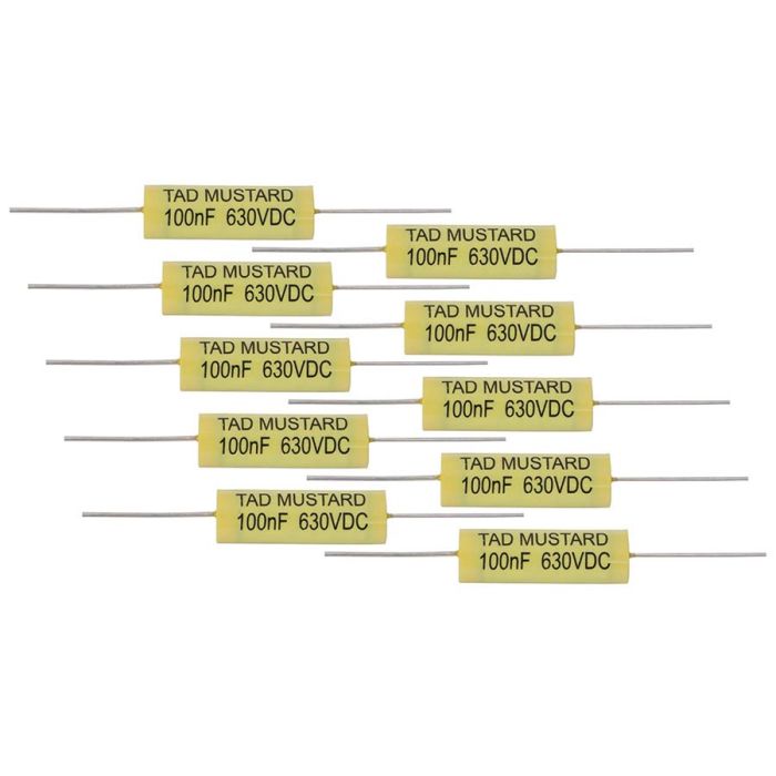 TAD Mustard capacitor 0.100uF, 10-pack