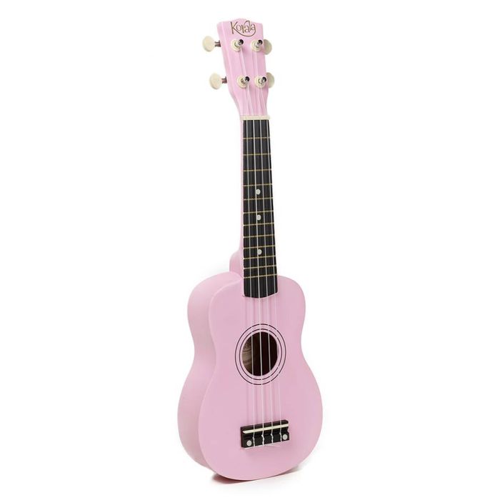 Korala soprano ukulele with guitar machine heads, pink