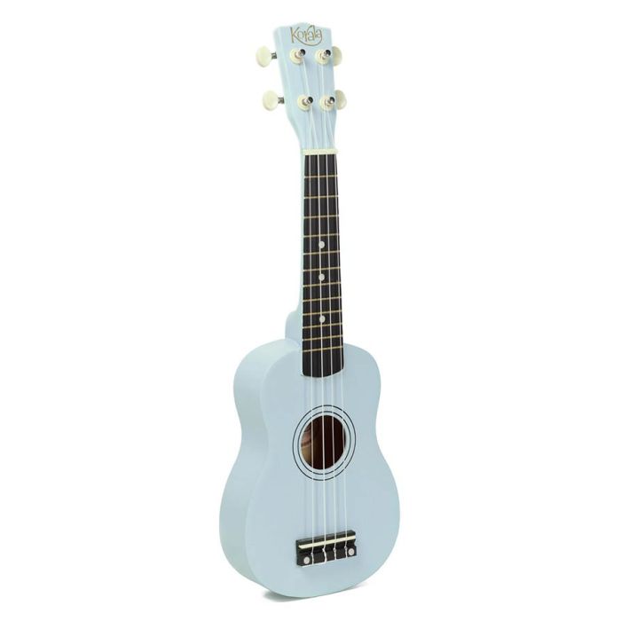 Korala soprano ukulele with guitar machine heads, light blue