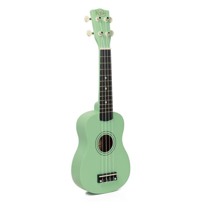 Korala soprano ukulele with guitar machine heads, green