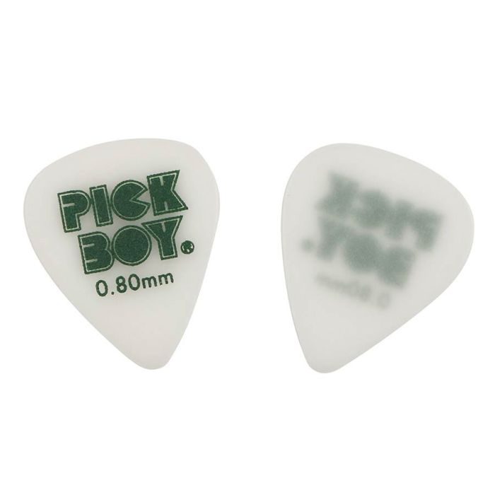 Pickboy PolyAcetal picks with classic '70s Pickboy logo, 50-pack, 0.80 mm