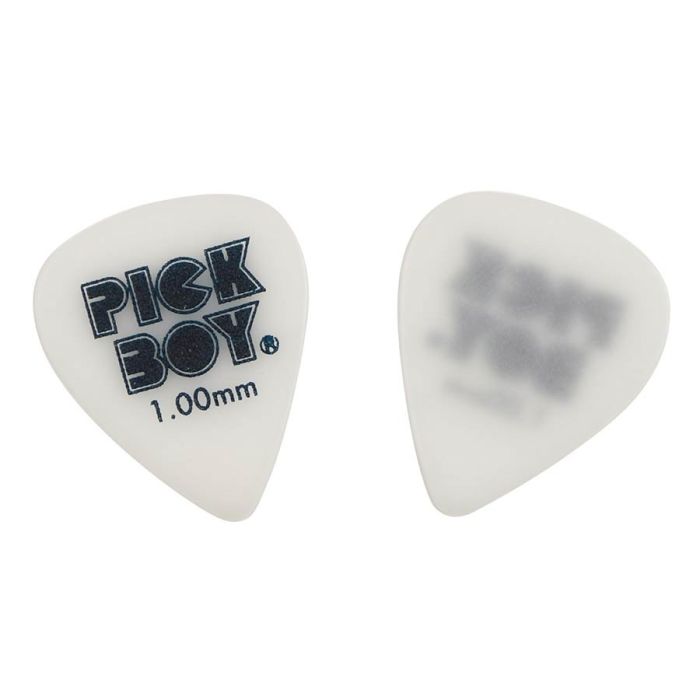 Pickboy PolyAcetal picks with classic '70s Pickboy logo, 50-pack, 1.00 mm