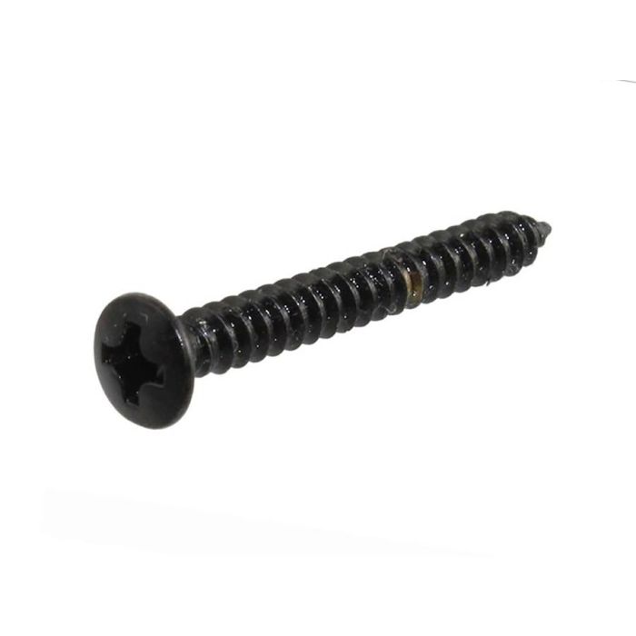 Allparts bulk pack of 1-inch bridge mounting screws, black, 50pcs