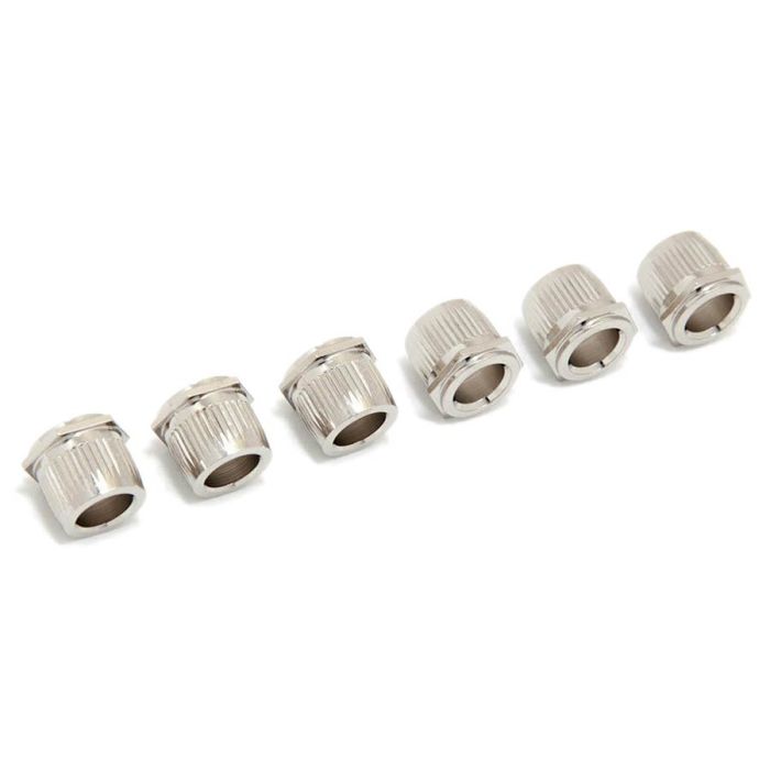 Hosco Japan conversion bushings,10,2mm diameter, nickel, hexagonal top, 6 pcs