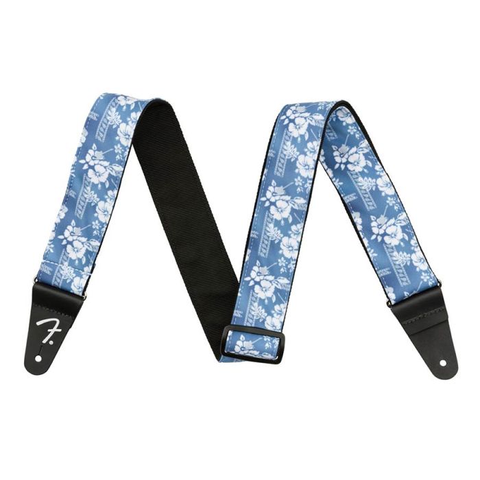 Fender Hawaiian 2" guitar strap, blue floral