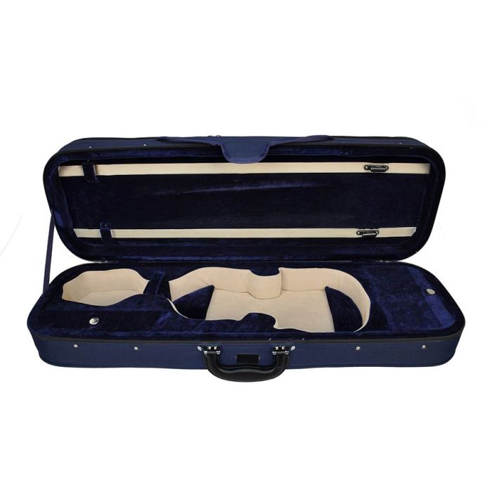 Leonardo Elementary series violin case 3/4, oblong, foam moulded, 2 straps, blue, blue interior