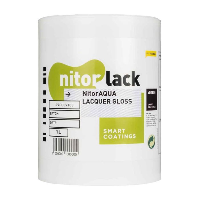 NitorLACK NitorAQUA waterbased clear gloss lacquer - 1000ml can