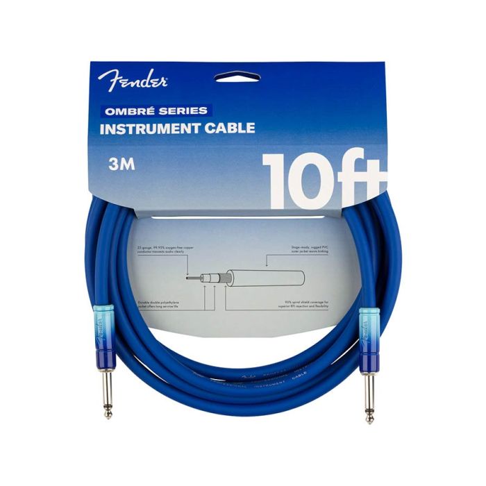 Fender 10' Ombr  cable, belair blue