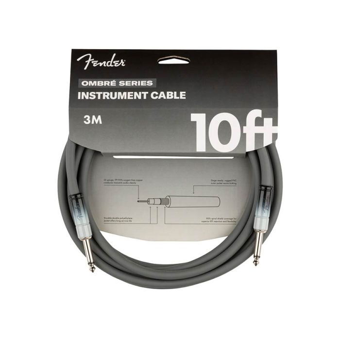 Fender 10' Ombr  cable, silver smoke