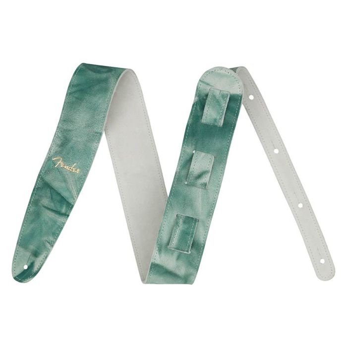 Fender tie dye leather strap, sage green