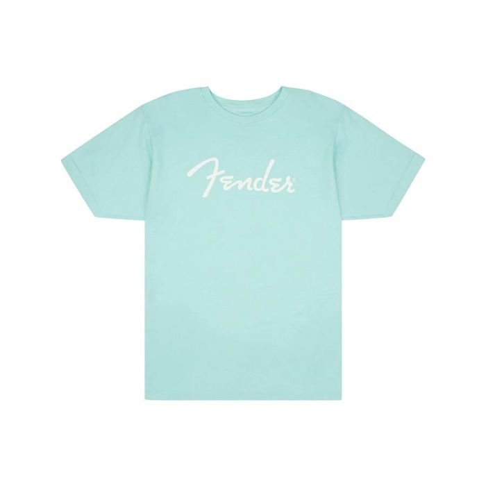 Fender Clothing T-Shirts spaghetti logo t-shirt, daphne blue, L