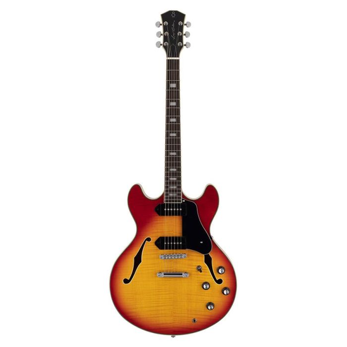 Sire Guitars H Series Larry Carlton electric guitar archtop with P90s cherry sunburst