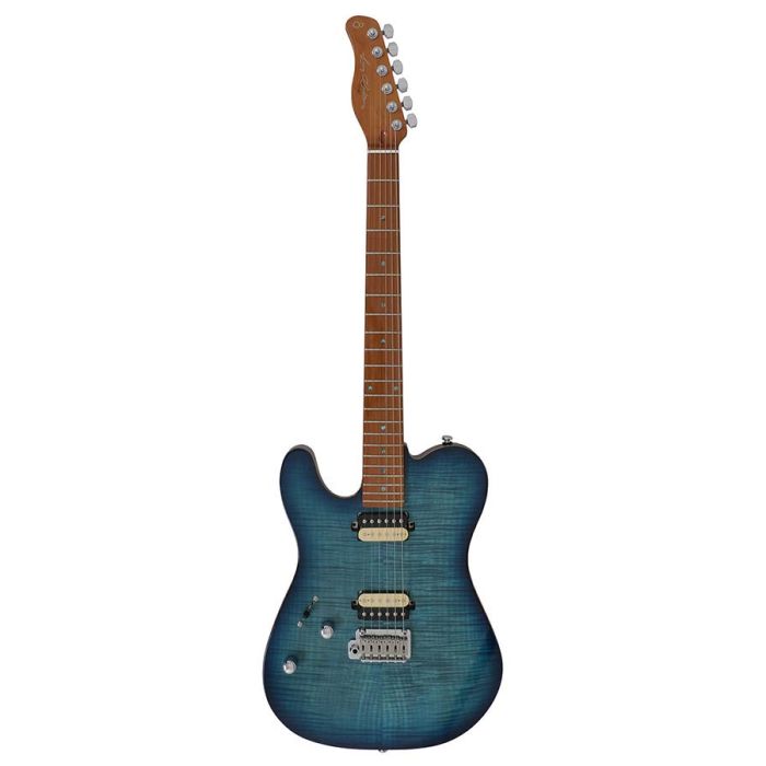 Sire Guitars T Series Larry Carlton lefty electric guitar T-style flamed maple top transparent blue