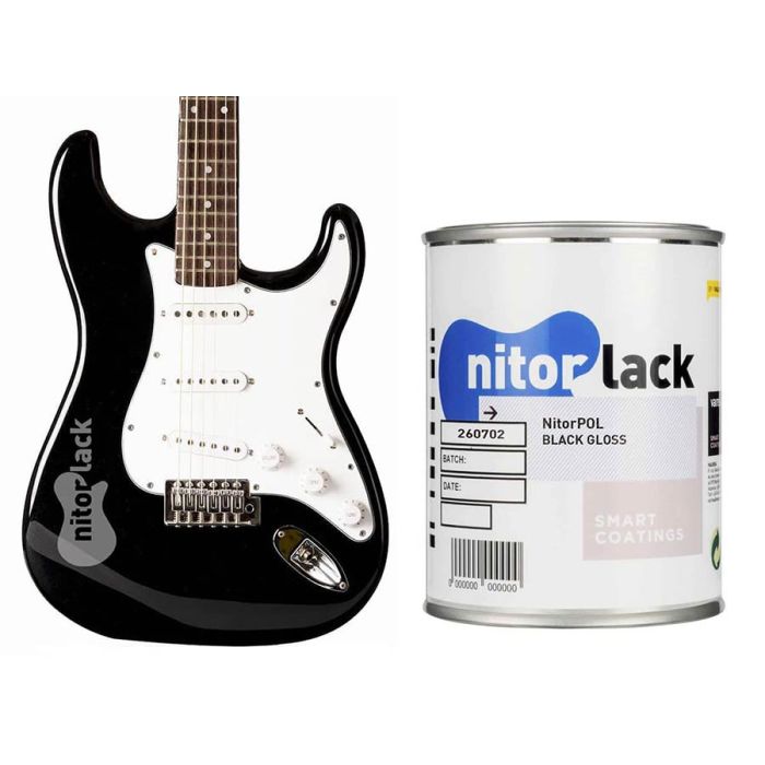 NitorLACK nitrocellulose paint black gloss - 500ml can