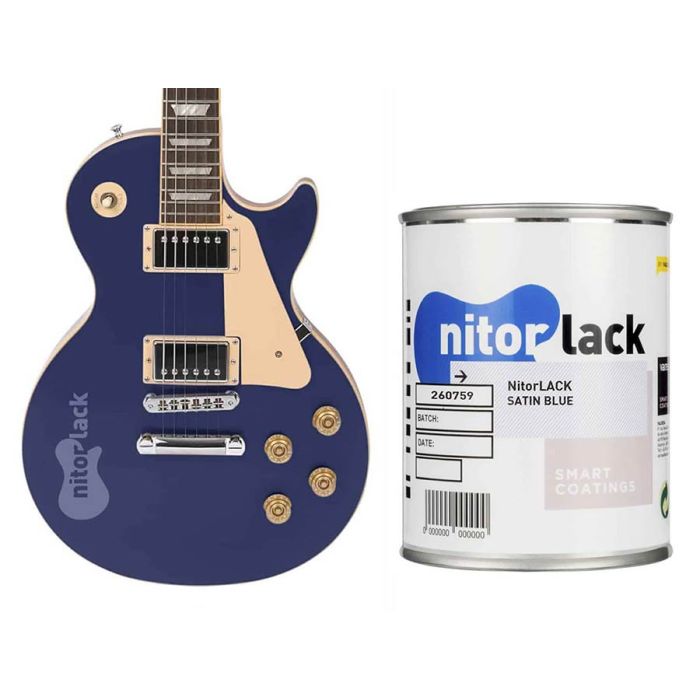 NitorLACK nitrocellulose paint satin blue - 500ml can