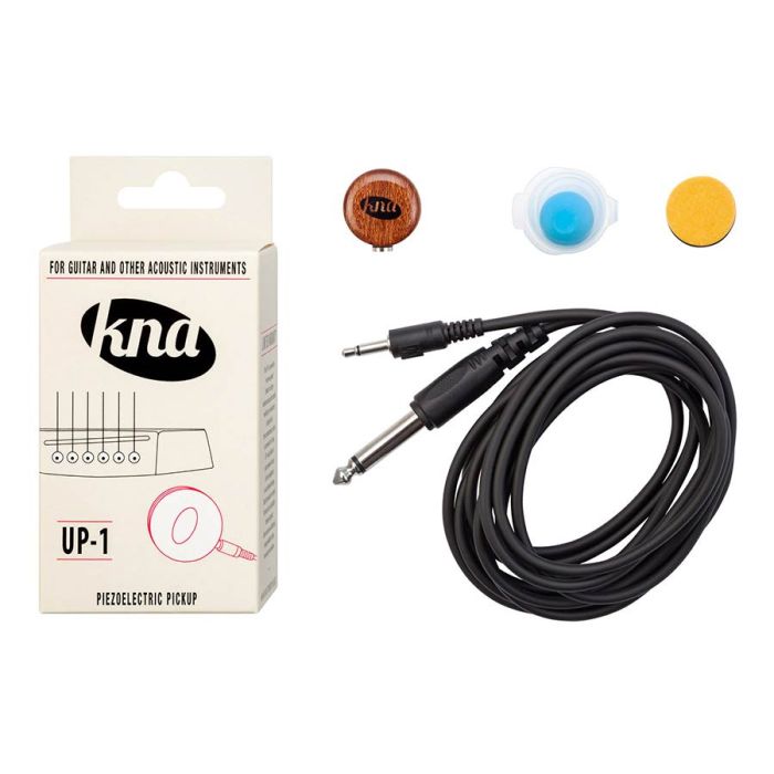 KNA Pickups piezo transducer pickup system for acoustic instruments, with 1/8" to 1/4" cable1