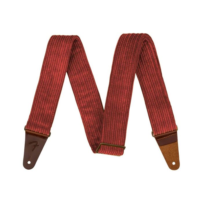 Fender Corduroy guitar strap, antique cherry, polyester corduroy, antique brass hardware