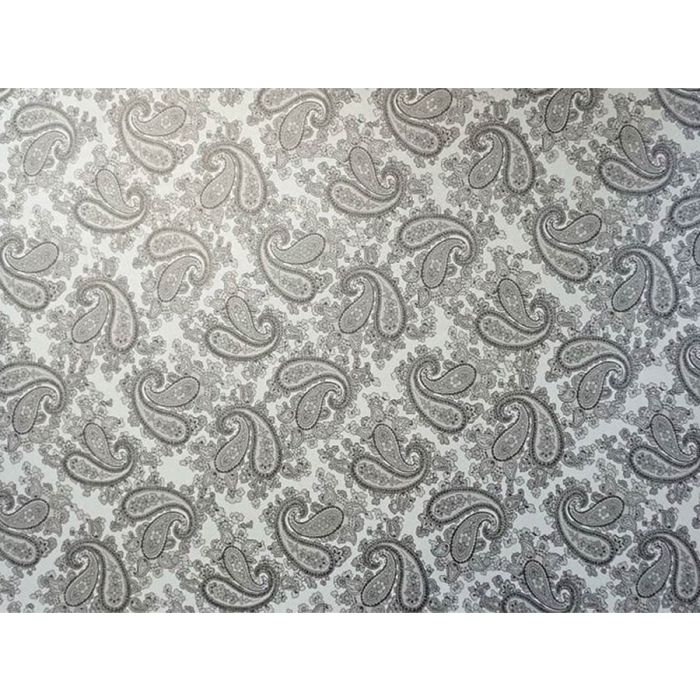 Luthitec silver backed black paisley paper guitar body decal, 690x480mm