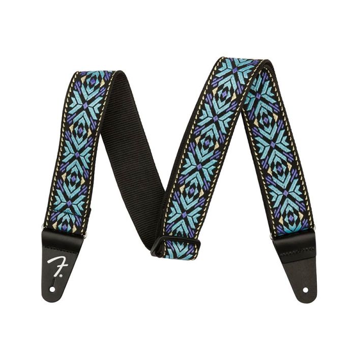 Fender 2" guitar strap, Pasadena woven, blue snowflake